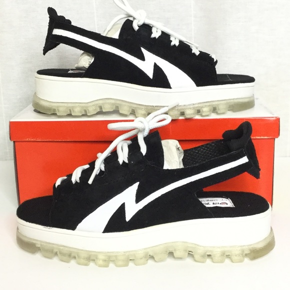 Vintage 90s platform leather sneaker sandal SZ 10